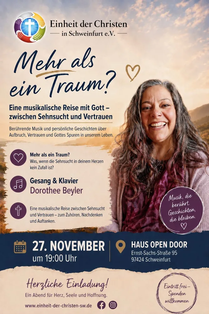 Dorothee Beyler wird uns musikalisch auf die Reise schicken