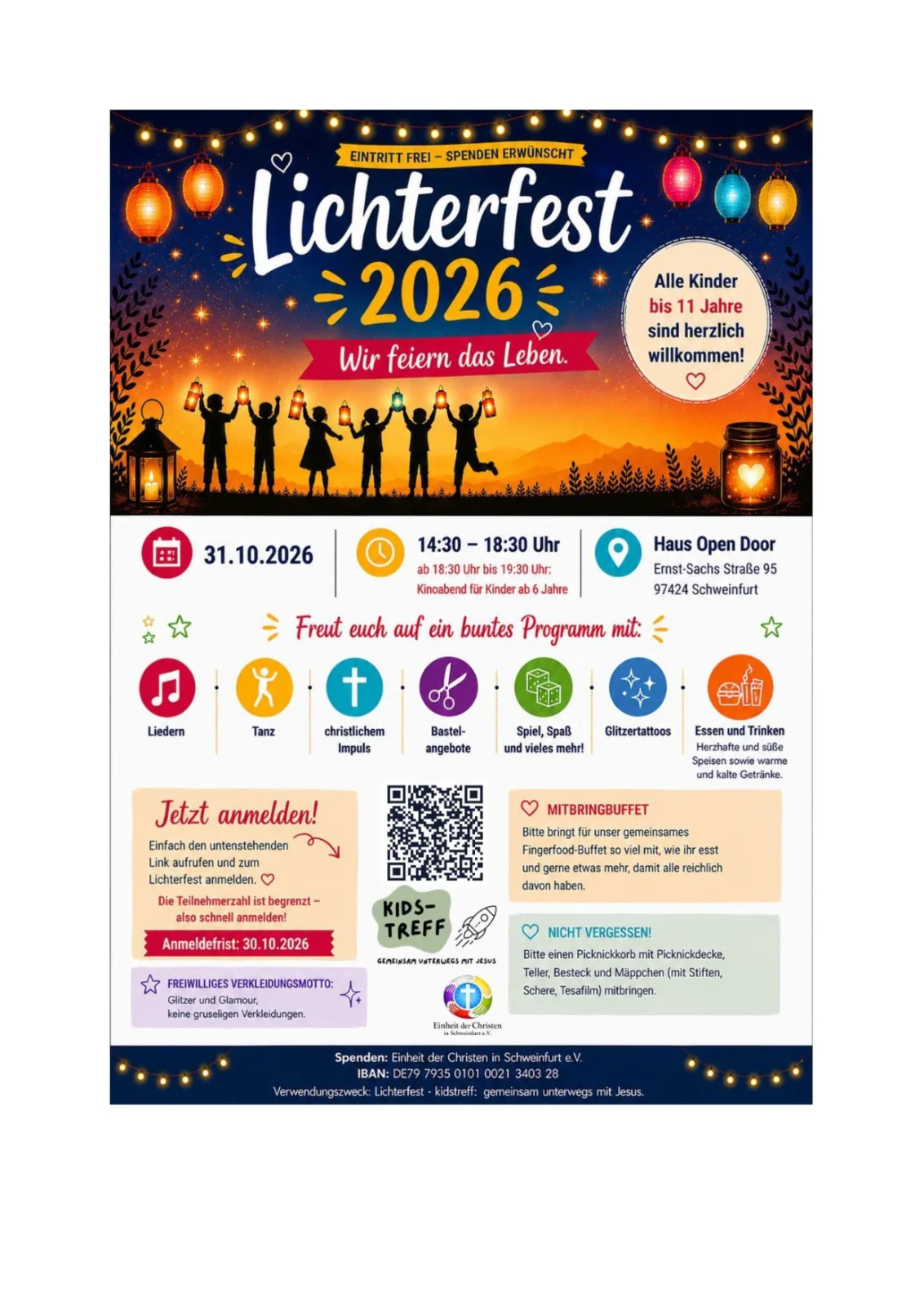 Flyer zur Veranstaltung Lichterfest